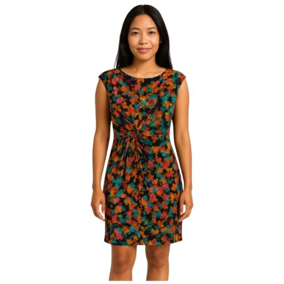 Shoshanna Size 0 Sleeveless Faux Wrap Abstract Printed Silk Dress - Picture 1 of 5